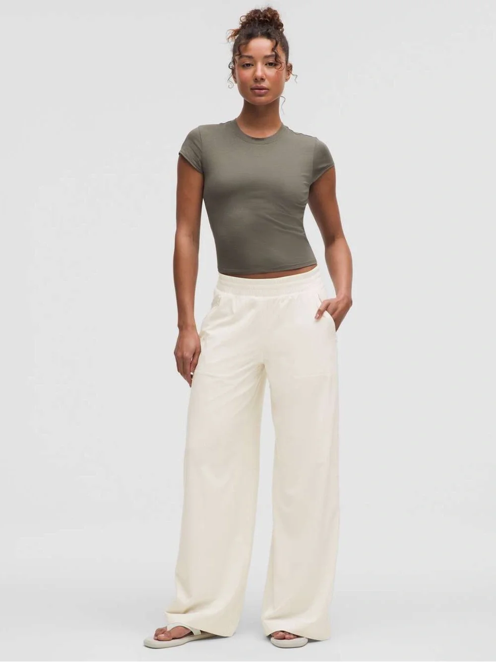Lululemon Swift wide leg mid rise pant light ivory